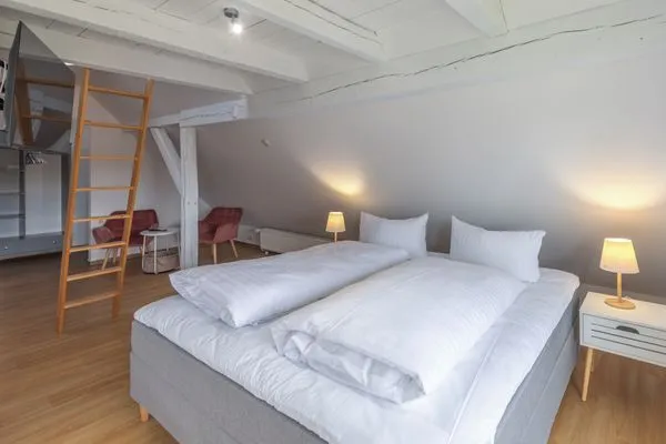 Ferienhaus Wiesenquartier Penkow Schlafzimmer Obergeschoss  WiesenQuartier