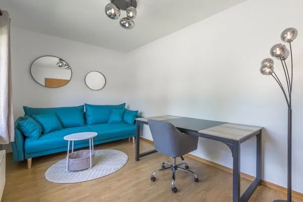 Ferienhaus Wiesenquartier Penkow Schreibtisch im Ergeschoss  WiesenQuartier