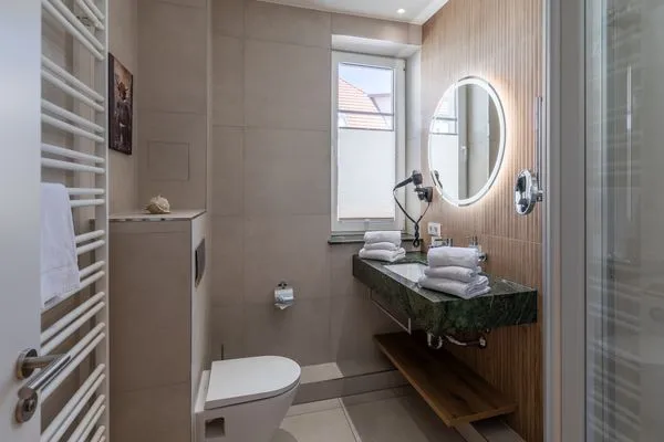 Ferienwohnung Kleines Meer Waren (Müritz) - Badezimmer  Hafendomicil Kleines Meer
