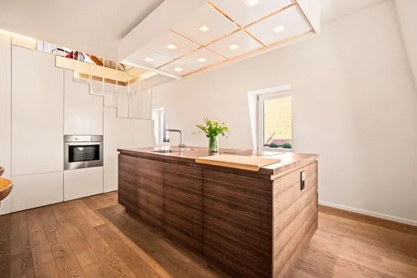  Ferienwohnung Insel-Loft Lindau Insel - Küche mit Essbereich