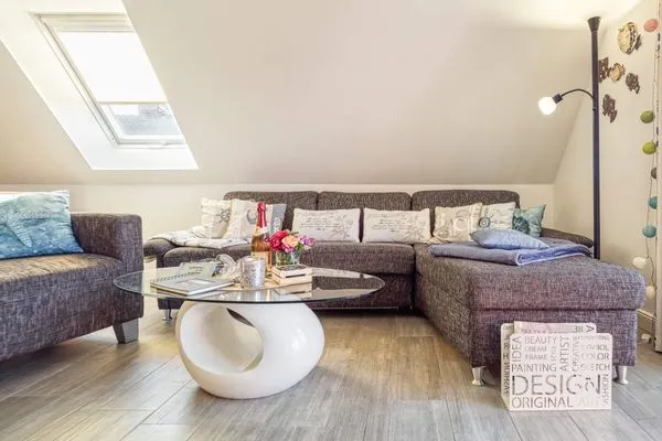 Wohnbereich mit Sofa und Sessel Kavelweg 9 Kavelweg 9 Whg 3 - Kavelkoje