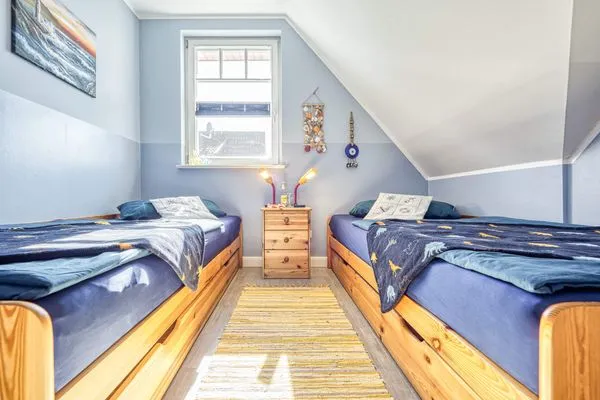 Schlafzimmer mit zwei Einzelbetten Kavelweg 9 Kavelweg 9 Whg 3 - Kavelkoje