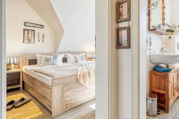 Blick ins größere Schlafzimmer Kavelweg 9 Kavelweg 9 Whg 3 - Kavelkoje