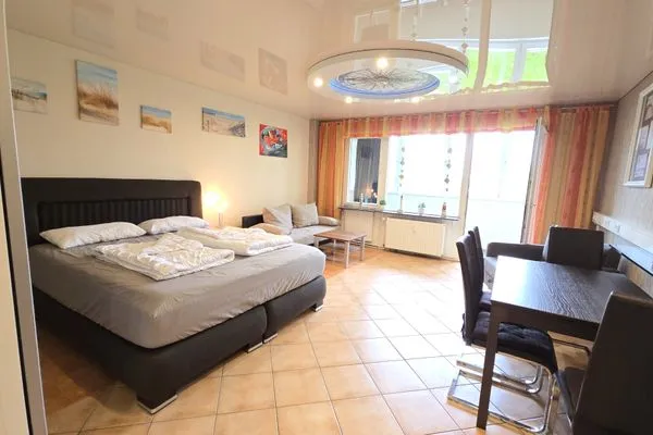 Schlafzimmer  Ferienwohnung "Leuchtturm" in Schönberg-Holm an der Ostsee