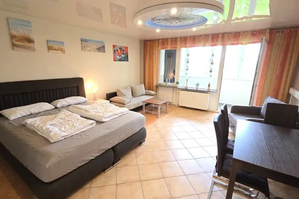 Schlafzimmer  Ferienwohnung "Leuchtturm" in Schönberg-Holm an der Ostsee