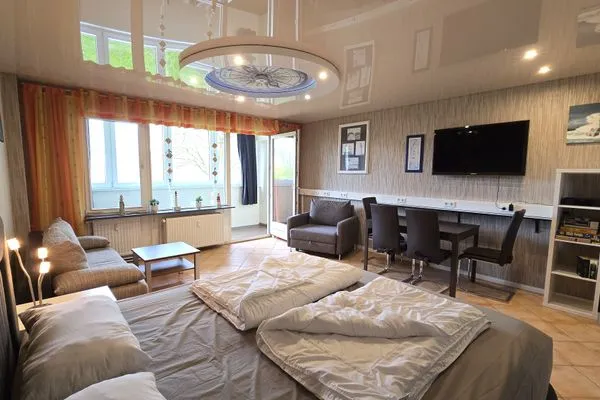 Wohnzimmer  Ferienwohnung "Leuchtturm" in Schönberg-Holm an der Ostsee