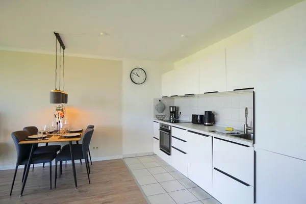 Küche / Küchenzeile  Moderne Ferienwohnung N°9 Stexwig mit Panorama Schleiblick