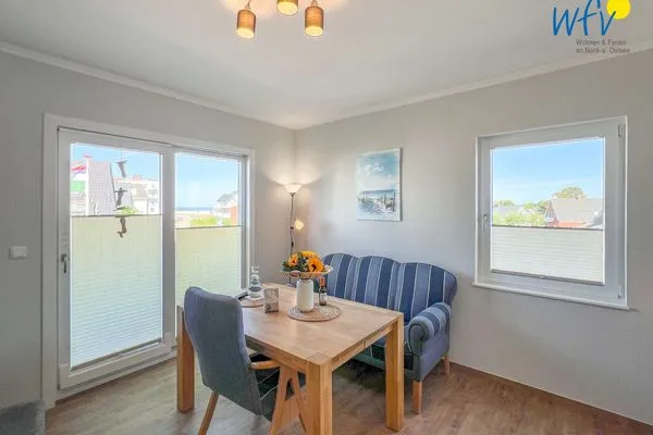 Essbereich Apartmenthaus Roberta Ferienwohnung Seehund