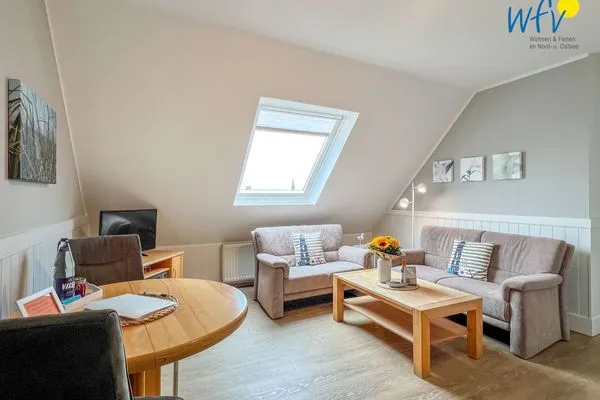 Wohnzimmer Apartmenthaus Roberta Ferienwohnung Leuchtturm