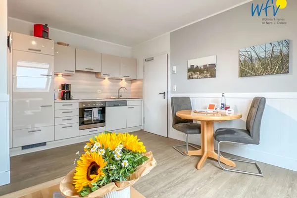 Küche / Küchenzeile Apartmenthaus Roberta Ferienwohnung Leuchtturm