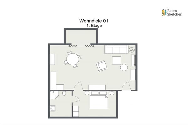  Wohndiele 1 Ostseebad Ahrenshoop - Grundriss