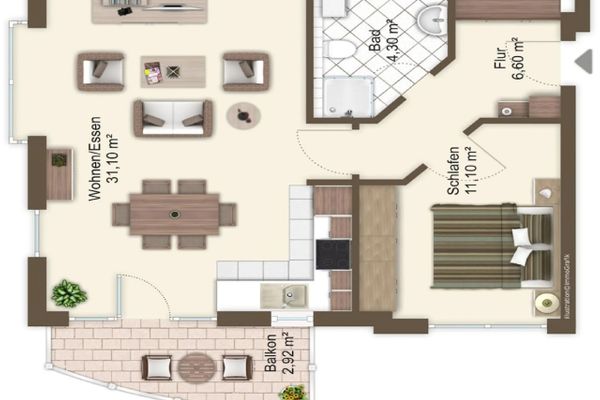  Kaiserhof 14 Wangerooge - Grundriss