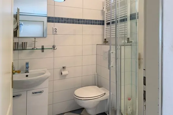 Badezimmer Haus Nordenlicht Ferienwohnung Kiek-ut