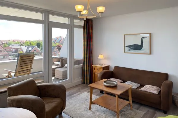 Wohnzimmer Haus Nordenlicht Ferienwohnung Kiek-ut