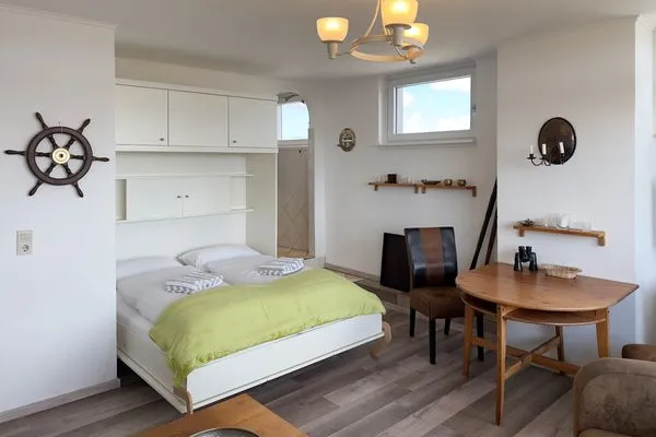 Schlafzimmer Haus Nordenlicht Ferienwohnung Kiek-ut