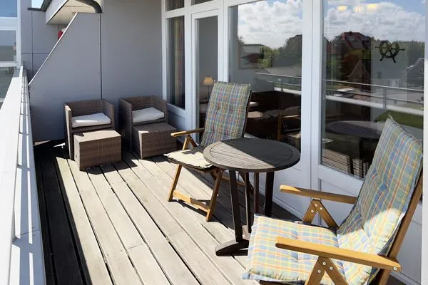 Balkon Haus Nordenlicht Ferienwohnung Kiek-ut