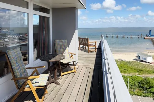 Balkon Haus Nordenlicht Ferienwohnung Kiek-ut