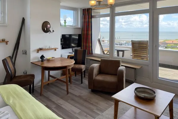 Wohnzimmer Haus Nordenlicht Ferienwohnung Kiek-ut