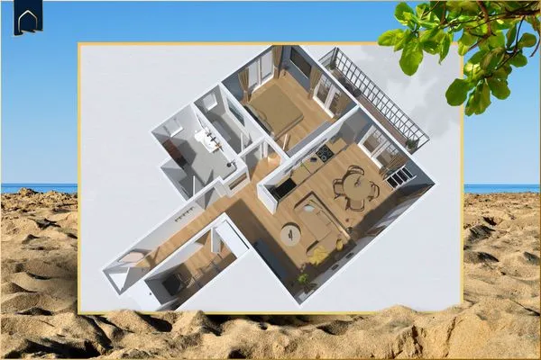 Grundriss  Ferienwohnung Blaubarschbude