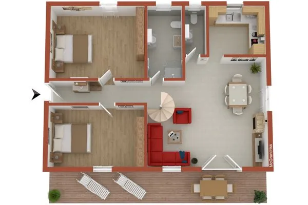 Ferienhaus Himmelblau in Jabel Grundriss  Himmelblau