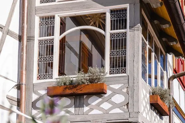 Außenansicht des Erkers  Ferienwohnung Landhaus Fröbel