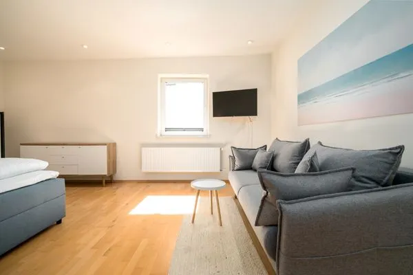 Ferienhaus Seaside House Schlafzimmer mit zusätzlicher Couch  Seaside House