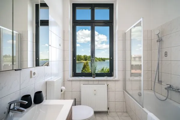 Ferienwohnung BlueSea Malchow - Blick in das Badezimmer  BlueSea