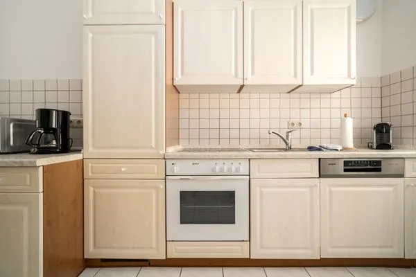 Ferienwohnung Strandgut Malchow - Blick auf die Küchenzeile  Strandgut