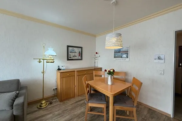 Essbereich Ferienwohnung im Haus Strandstr.22 Kammel App. 34 / TG Platz Nr.112  obere Ebene