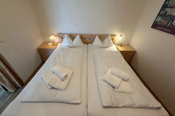 Schlafzimmer Ferienwohnung im Haus Strandstr.22 Kammel App. 34 / TG Platz Nr.112  obere Ebene