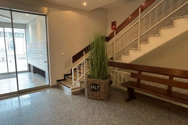 Eingangsbereich mit Rampen Ferienwohnung im Haus Strandstr.22 Kammel App. 34 / TG Platz Nr.112  obere Ebene