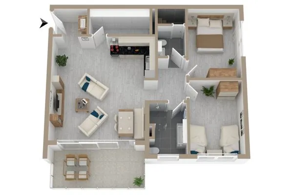 Ferienwohnung Pusteblume in Malchow Grundriss  Pusteblume