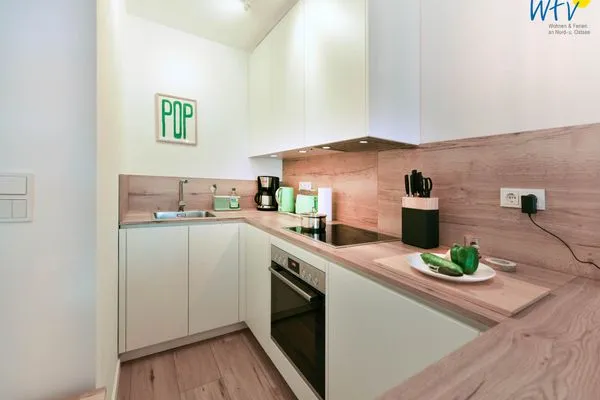 Küche / Küchenzeile Haus am Dorfbrunnen Ferienwohnung Strandfloh