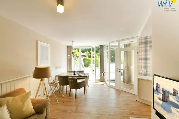 Wohnzimmer Ferienhaus "Meine Insel Juist" Ferienwohnung Düne