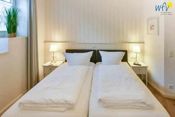 Schlafzimmer Ferienhaus "Meine Insel Juist" Ferienwohnung Düne