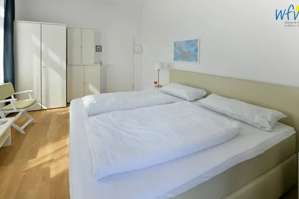 Schlafzimmer Haus Carl Stegmann Ferienwohnung FADAMA-HIN