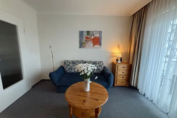 Wohnzimmer Ferienwohnung im Haus Nordland App 48,(Hund)