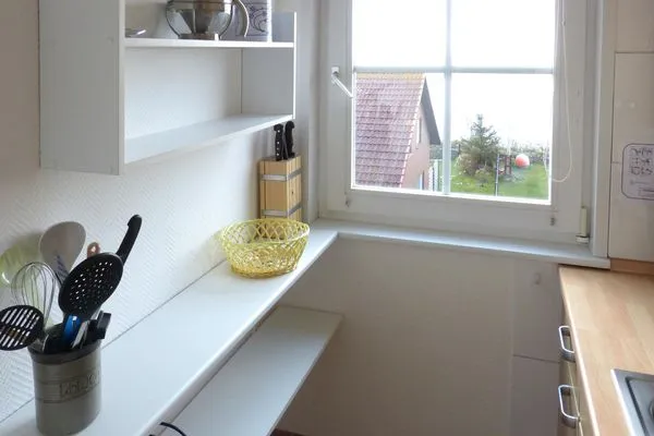 Küche in der Ferienwohnung Alpenstrandläufer in Wittdün auf Amrum Haus *Südspitze 17* Ferienwohnung *Alpenstrandläufer*