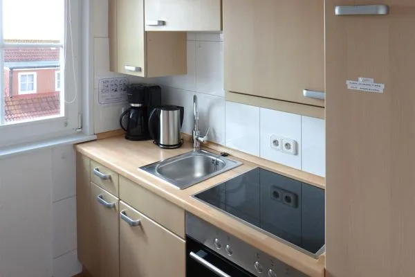 Küche in der Ferienwohnung Alpenstrandläufer in Wittdün auf Amrum Haus *Südspitze 17* Ferienwohnung *Alpenstrandläufer*