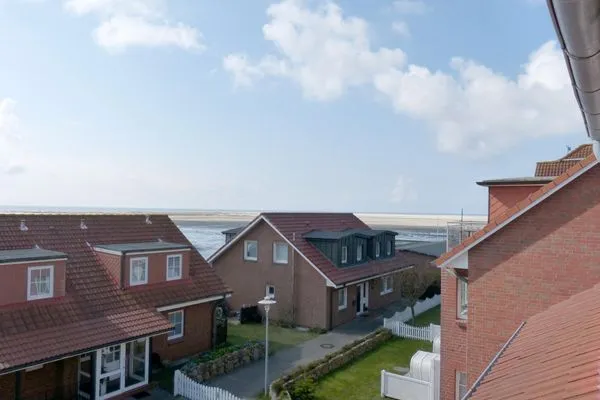 Meerblick in der Ferienwohnung Alpenstrandläufer in Wittdün auf Amrum Haus *Südspitze 17* Ferienwohnung *Alpenstrandläufer*