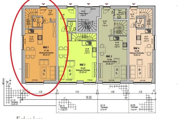 Grundriss  Viktoria 4 you - Whg. 1