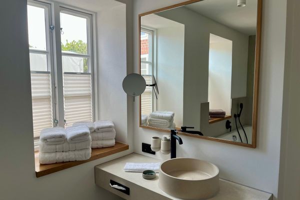  Fährmanns Hüs Wohnung Achterdeck Nebel - Badezimmer