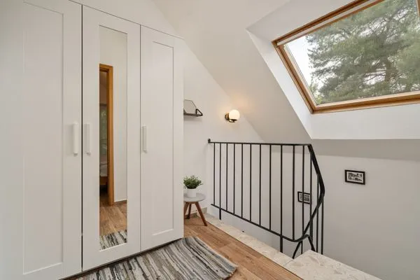 Ferienhaus Waldblick am Plauer See geräumiger Flur im Obergeschoss  Waldblick