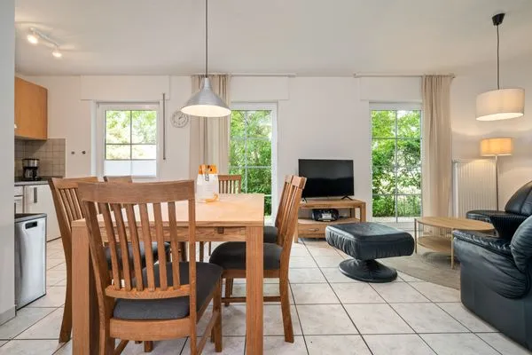 Ferienhaus Zander Fuenfseen offener Wohnbereich  Zander