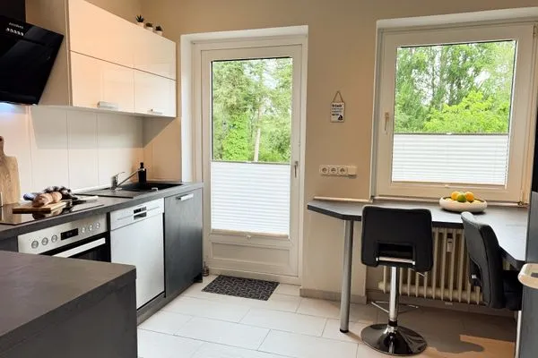 Küche / Küchenzeile  Ferienwohnung 'Borbystrand' in Eckernförde – Strandnah und familienfreundlich