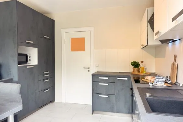 Küche / Küchenzeile  Ferienwohnung 'Borbystrand' in Eckernförde – Strandnah und familienfreundlich