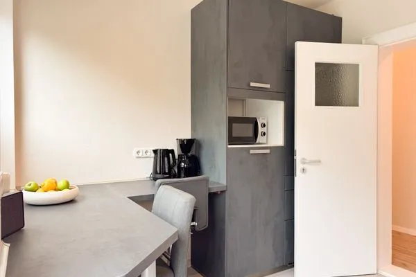 Küche / Küchenzeile  Ferienwohnung 'Borbystrand' in Eckernförde – Strandnah und familienfreundlich