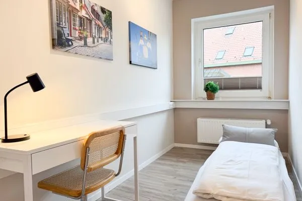 Schlafzimmer  Ferienwohnung 'Borbystrand' in Eckernförde – Strandnah und familienfreundlich