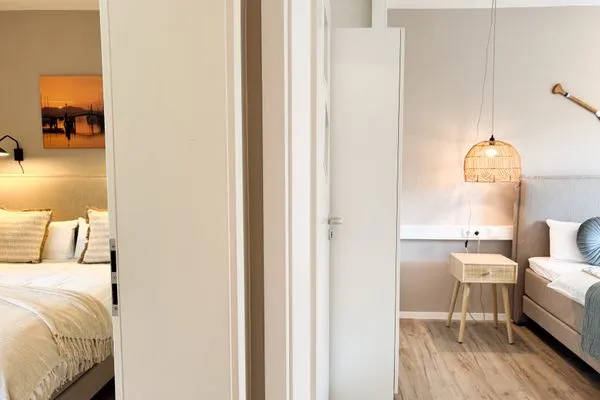 Schlafzimmer  Ferienwohnung 'Borbystrand' in Eckernförde – Strandnah und familienfreundlich