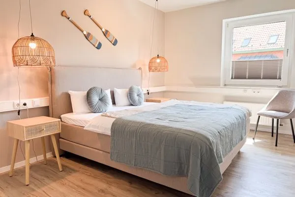 Schlafzimmer  Ferienwohnung 'Borbystrand' in Eckernförde – Strandnah und familienfreundlich